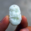 Light green jade 12 zodiac sheep, hand-carved 100%. Lucky charm pendant necklace. Light green jade 12 zodiac sheep, hand-carved 100%. Lucky charm pendant necklace.