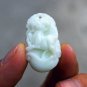 Light green jade 12 zodiac sheep, hand-carved 100%. Lucky charm pendant necklace.