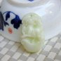 Light green jade 12 zodiac sheep, hand-carved 100%. Lucky charm pendant necklace.