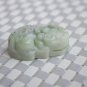 Hand-carved - natural blue field white green jade gold COINS. (amulet) pendant necklace.