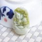 Natural white flying jade pendant, handmade. 12(Chinese zodiac) rat. Amulet pendant necklace.
