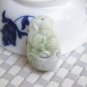 Natural white fly yellow jade pendant, hand 12 zodiac monkey, rooster. Necklace pendant.