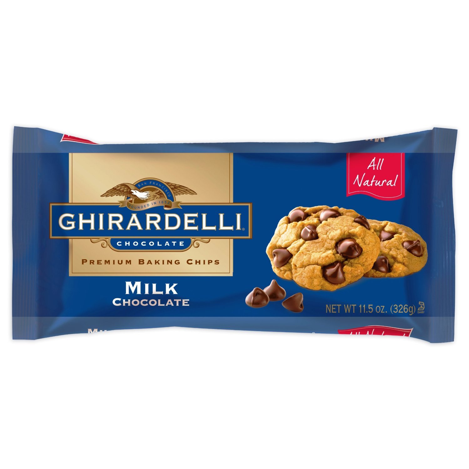 Ghirardelli Chocolate Baking Chips, Milk Chocolate, 11.5Ounce Bags