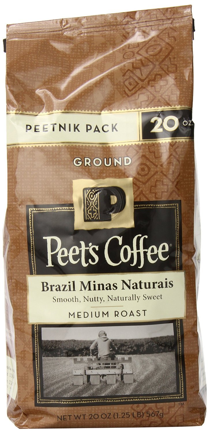 Peet's Coffee, Ground Coffee, Brazil Minas Naturais, 20oz Bag