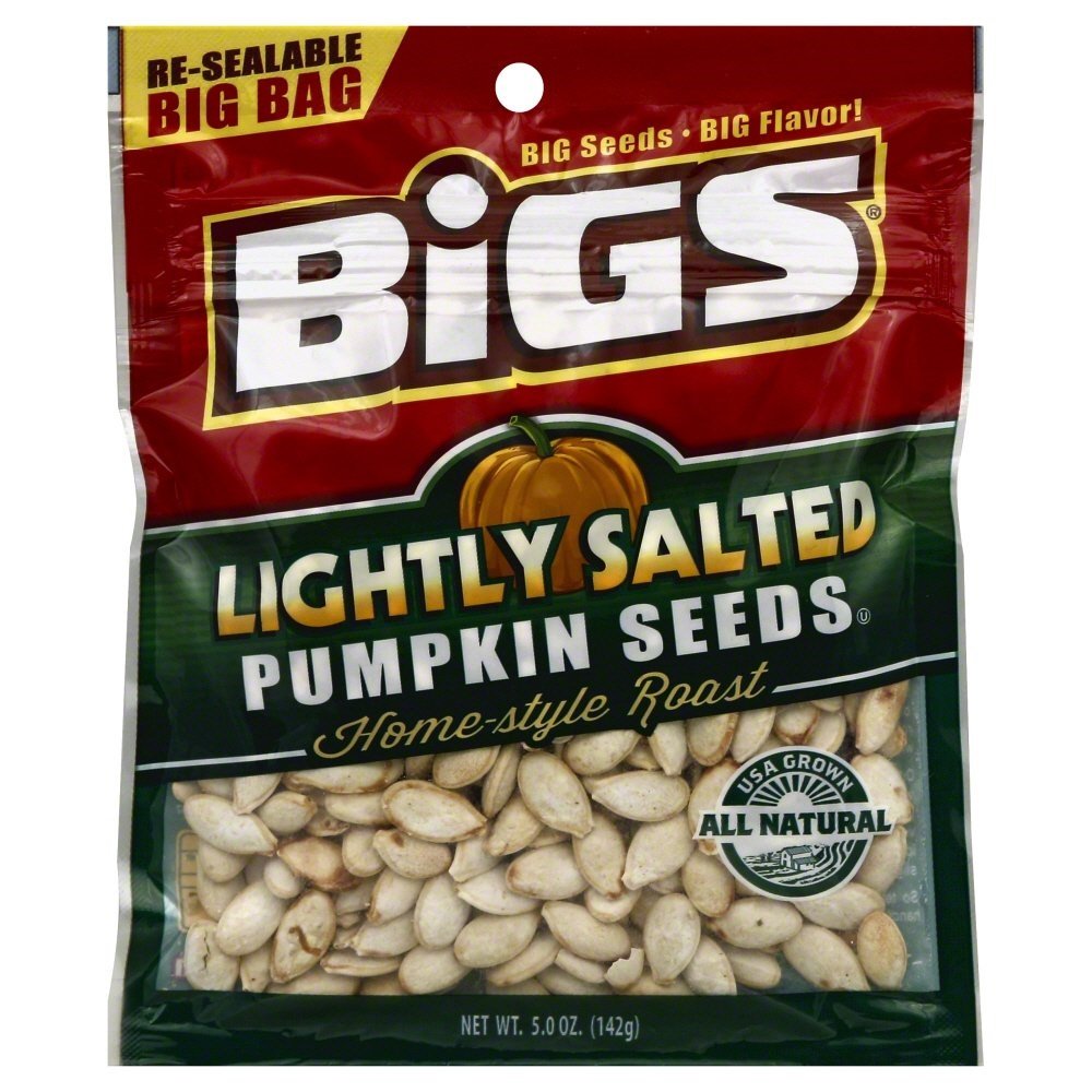 Bigs, Pumpkin Seeds, Home-Style Roast, Lightly Salted, 5oz Bag