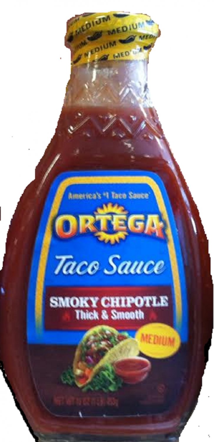Ortega, Taco Sauces, 16oz Glass Jar (Pack of 2) (Smokey Chipotle)