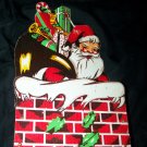  Vintage 50s SANTA CLAUS Wood Box Treat Card Caddy JAPAN