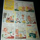 Vintage 1945 SWAN soap CURIOUS BABY Comic Print Ad