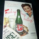 Vintage 1945 7-up 7UP Soda Pop Print Ad ~1940s