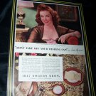 1943 1847 ROGERS BROTHERS Silver Susan Hayward Print Ad