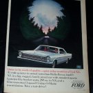 Vintage 1960s FORD GALAXIE 500/XL Night Drive Print Ad