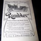 Vintage 1906 RAMBLER Model 15 Car Print Ad
