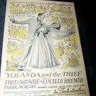 Vintage 1945 YOLANDA THIEF Fred Astaire Movie Print Ad