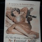 Vintage 1948 INNOCENT AFFAIR Madeleine Carroll Print Ad