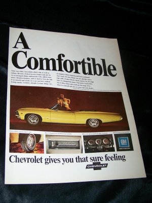 Vintage 1967 CHEVROLET IMPALA SS CONVERTIBLE Print Ad