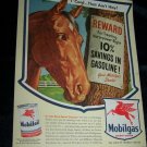 Vintage 1940s Mobilgas Mobiloil Horse Power Print Ad