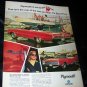 Vintage 1967 PLYMOUTH Sport Fury Boating Boat Print Ad