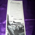 Vintage 1943 CROWN ZIPPER Airplane Fire WW2 Print Ad