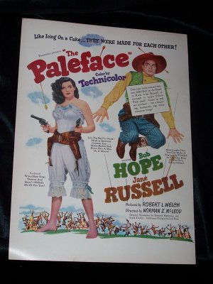 Vintage 1948 PALEFACE Jane Russell Bob Hope Print Ad