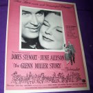 Vintage GLENN MILLER STORY James Stewart Movie Print Ad