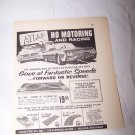 Vintage 1962 ATLAS HO Motoring Racing Car Toy Print Ad