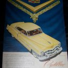 Vintage 1949 Yellow CADILLAC Sedan Car Jewels Print Ad