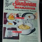 Vintage 1948 SUNBEAM MIXMASTER MIXER Kitchen Print Ad