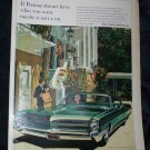 Vintage 1966 PONTIAC Wide-Track Bonneville Car Print Ad