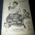Vintage 1946 DO YOU LOVE Maureen O'Hara Movie Print Ad