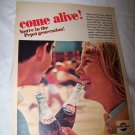 Vintage 1964 PEPSI Cola Our Generation Teenage Print Ad