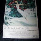 Vintage 1948 TEXTRON Christmas Lace LINGERE Print Ad