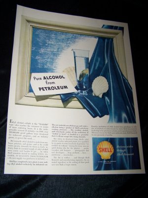 Vintage 1948 SHELL Pure Ethyl Alcohol Petrol Print Ad