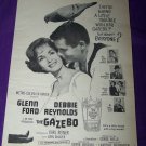 Vintage 1959 GAZEBO Glenn Ford Debbie Reynolds Print Ad