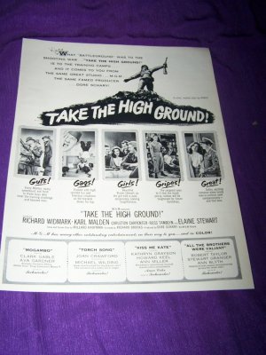 Vintage TAKE HIGH GROUND Richard Widmark Movie Print Ad