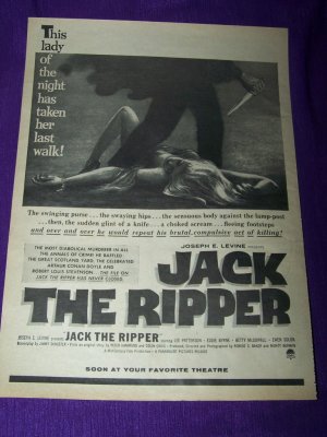 Vintage 1959 JACK RIPPER Lee Patterson Movie Print Ad
