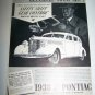 Vintage 1937 PONTIAC Silver Streak Automobile Print Ad