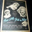 Vintage 1946 THREE LITTLE GIRLS IN BLUE Movie Print Ad