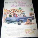 Vintage 1957 PONTIAC Strato-Streak Purple Print Ad
