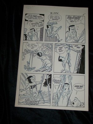 Original Comic Book Art ZIPPY THE CHIMP #1 p5 TV Monkey