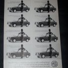 Vintage 1960s MG Sports Sedan British Guard Print Ad