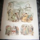 Antique 1882 GRAPHIC Holiday on Continent Art Print