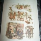 Antique 1882 GRAPHIC Holiday on Continent Art Print