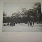 Vintage 1940s Winter Ice Skaters Photograph Photo