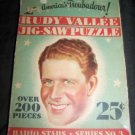 Vintage 1930s RUDY VALLEE Jigsaw Puzzle~Radio Series~Box