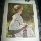 Antique 1882 GRAPHIC By River Victorian Woman Art Print