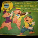 Vintage THREE LITTLE PIGS Big Bad Wolf Golden Record 78 RD15