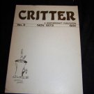 Vintage CRITTER Comic Strip Fanzine Magazine 3 Sep 1973