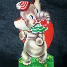 Vintage 1940s Mechanical VALENTINE CARD Elephant DUMBO