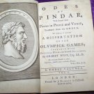 Antique 1766 ODES OF PINDAR Leather 1st Ed Gilbert West Book