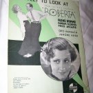 SHEET MUSIC 1935 GINGER ROGERS FRED ASTAIRE Irene Dunne ROBERTA RKO